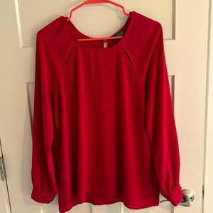 Luxology Women’s red sheer shirt size M